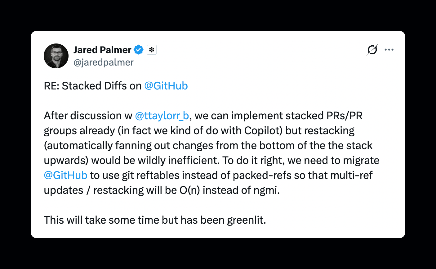 View Jared Palmer’s original post on X (https://x.com/jaredpalmer/status/1980619222918262842?lang=en)